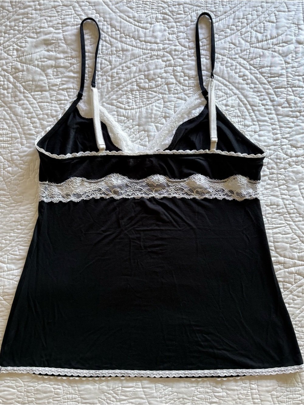 Victoria’s Secret Black Lace Cami & Shorts Pajama Set L - Picture 7 of 12